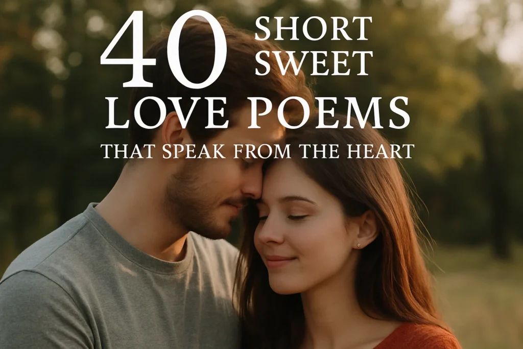 Short Sweet Love Poems That Speak From the Heart - Poem Havens | Touching Poems for Your Loved Ones Short Sweet Love Poems That Speak From the Heart