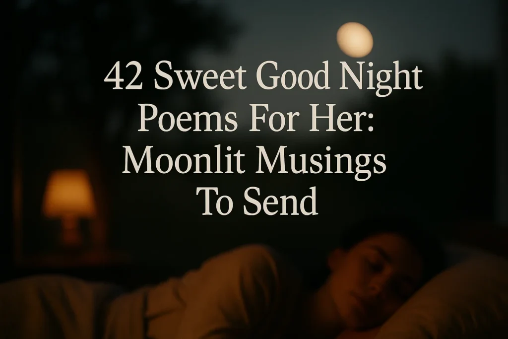 Sweet Good Night Poems For Her - Poem Havens | Touching Poems for Your Loved Ones Sweet Good Night Poems For Her